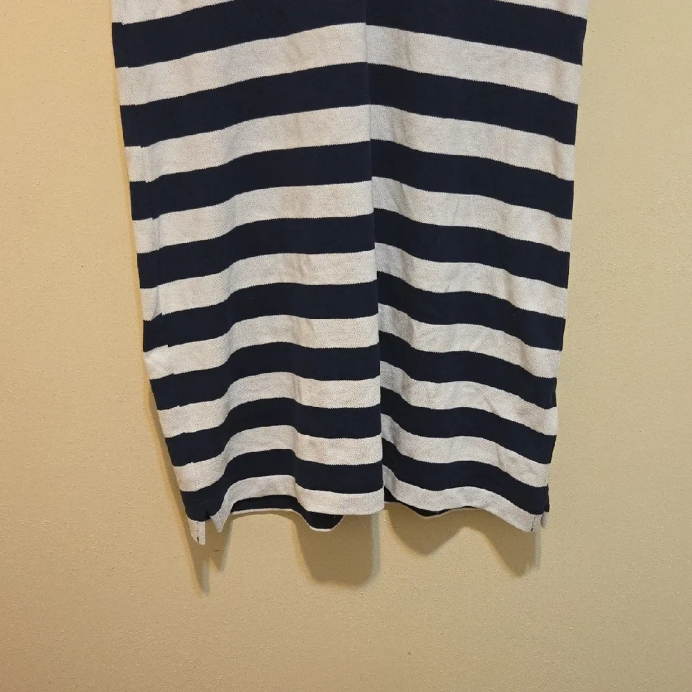 Polo By Ralph Lauren Navy and White Rugby Striped Mini Preppy Dress Size L - Picture 6 of 12
